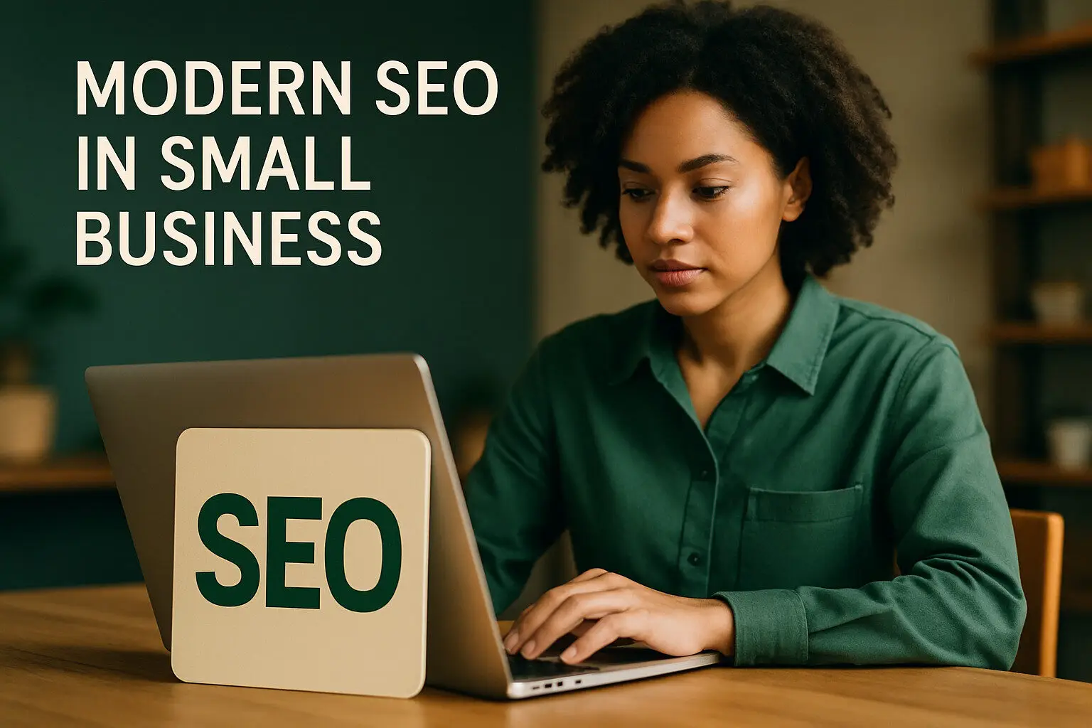 modern seo being used in small business featured image